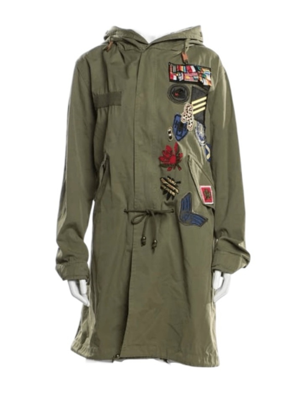 Mr & Mrs Italy Olive Embellished Utility Parka
